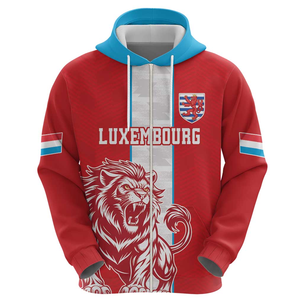 Custom Luxembourg Football Hoodie Les Lions Rouges LT18