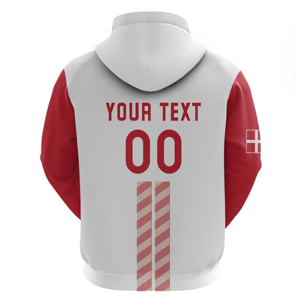 Custom Denmark Football Hoodie Danish Dynamite White Version LT18