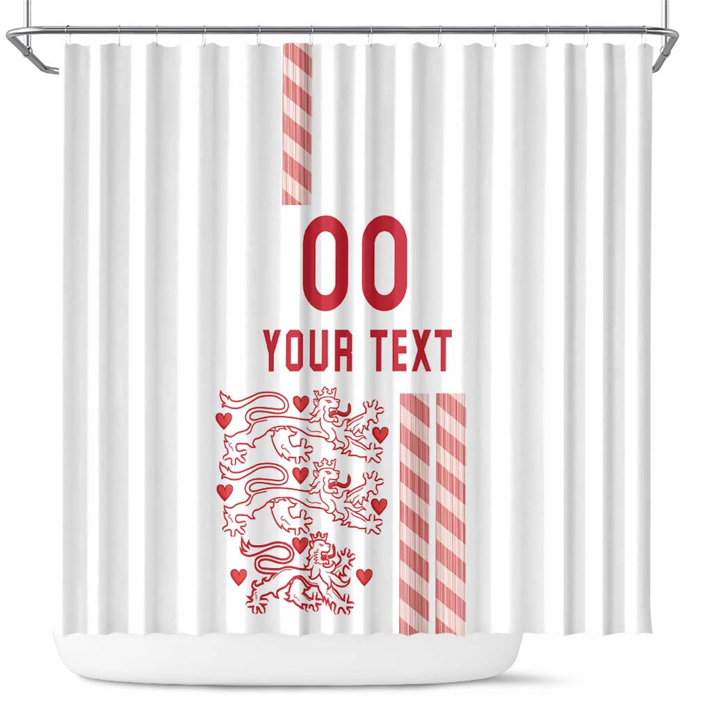 Custom Denmark Football Shower Curtain Danish Dynamite White Version LT18