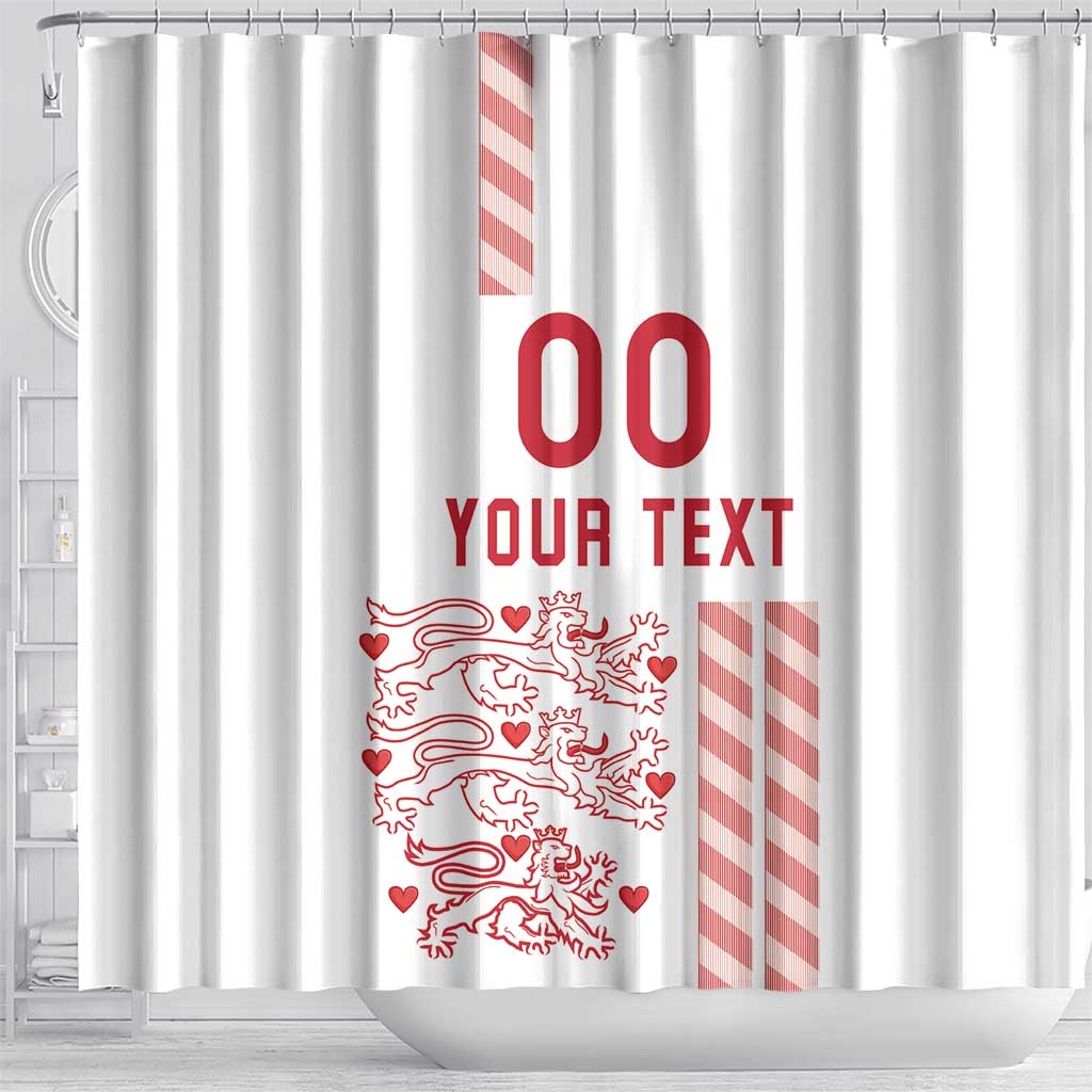 Custom Denmark Football Shower Curtain Danish Dynamite White Version LT18