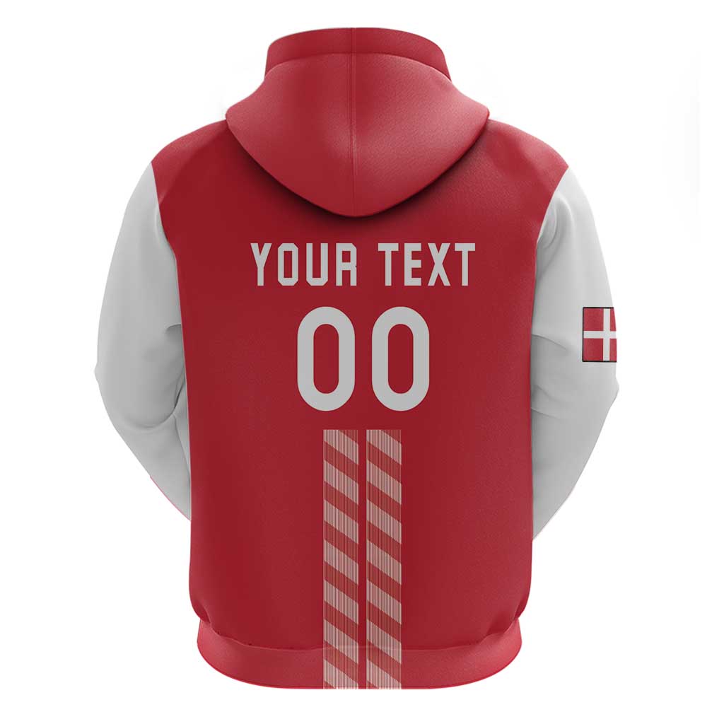 Custom Denmark Football Hoodie Danish Dynamite Red Version LT18