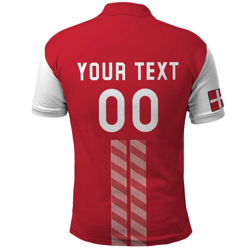 Custom Denmark Football Polo Shirt Danish Dynamite Red Version LT18