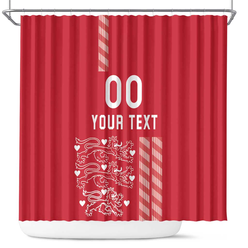 Custom Denmark Football Shower Curtain Danish Dynamite Red Version LT18