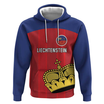 Custom Liechtenstein Football Hoodie Come On The Blue-Reds LT18