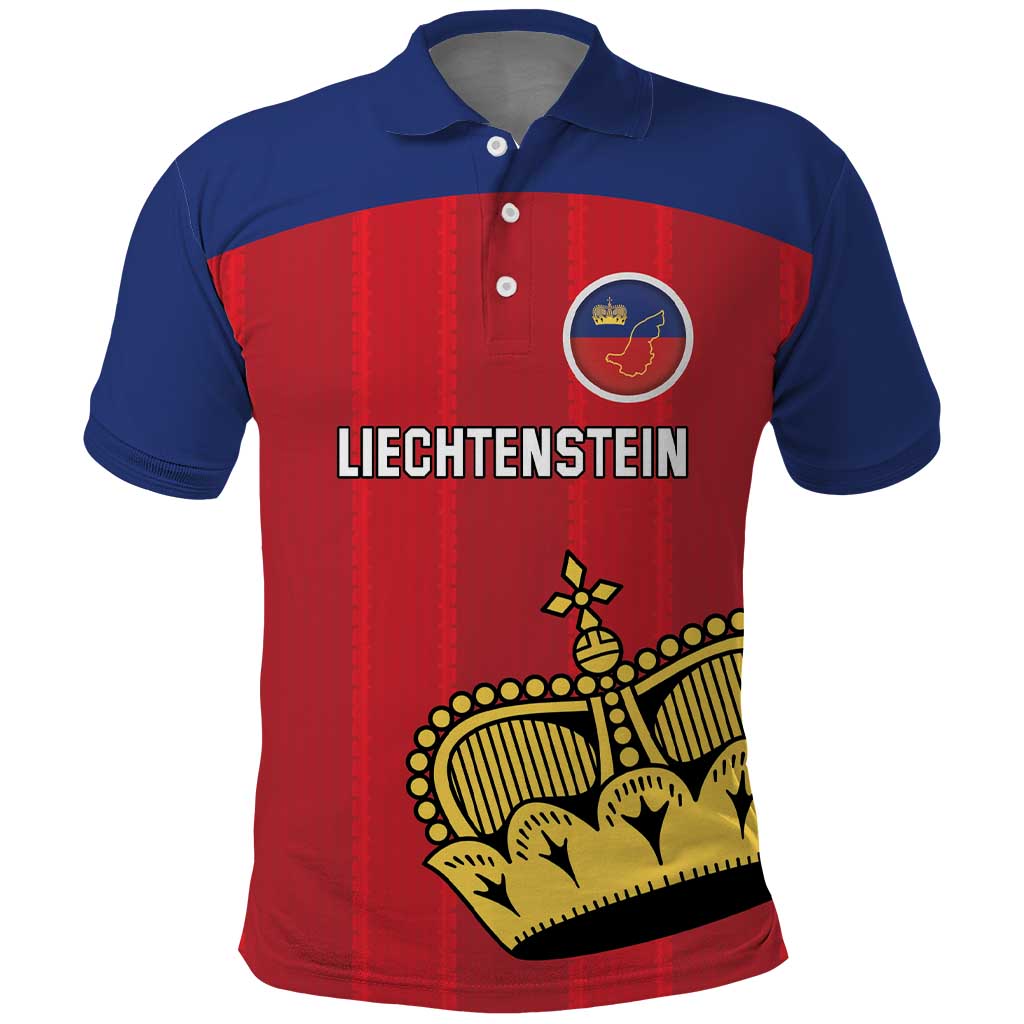 Custom Liechtenstein Football Polo Shirt Come On The Blue-Reds LT18