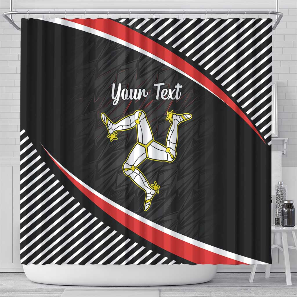 Personalized Isle of Man Shower Curtain Quocunque Jeceris Stabit LT18