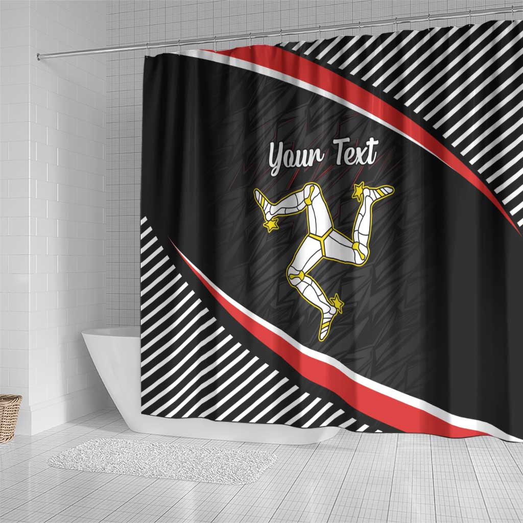 Personalized Isle of Man Shower Curtain Quocunque Jeceris Stabit LT18