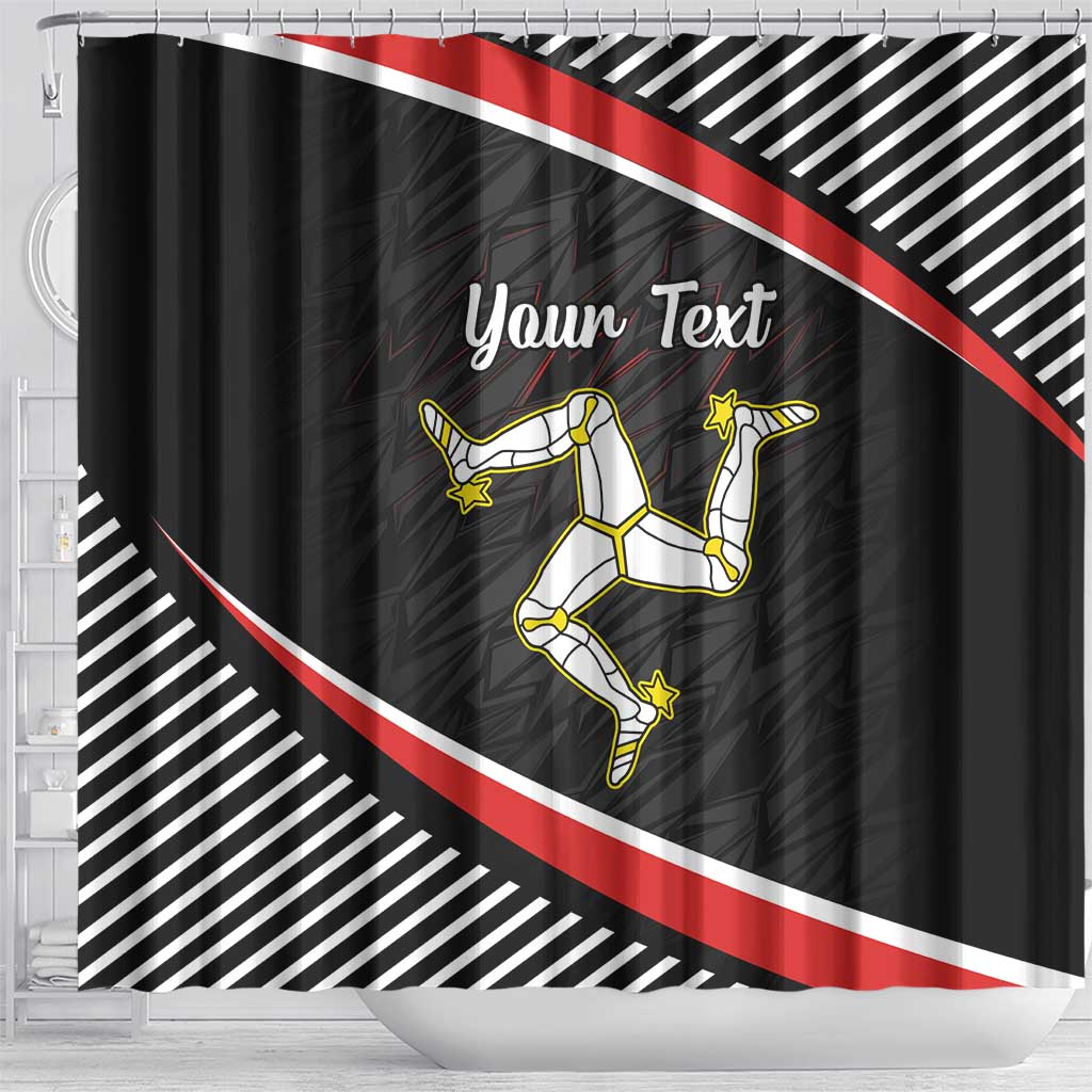 Personalized Isle of Man Shower Curtain Quocunque Jeceris Stabit LT18