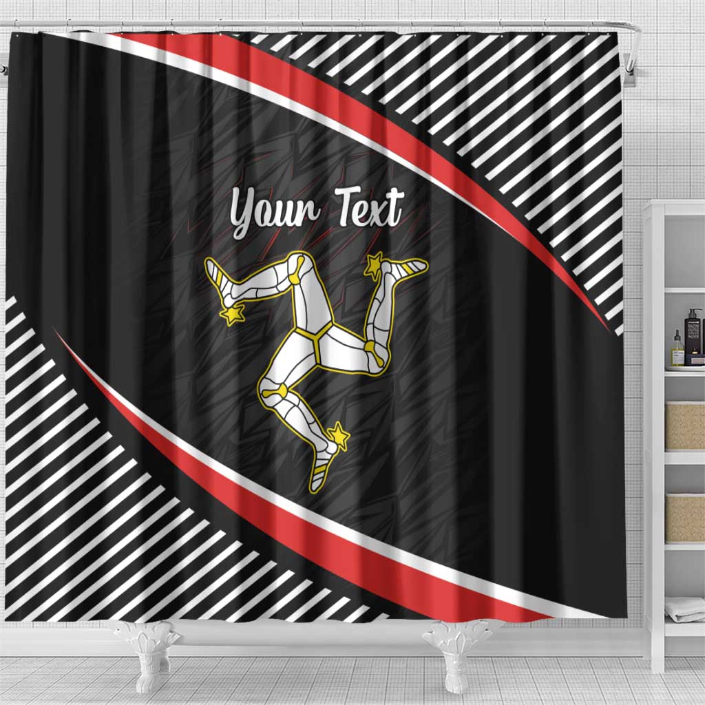 Personalized Isle of Man Shower Curtain Quocunque Jeceris Stabit LT18