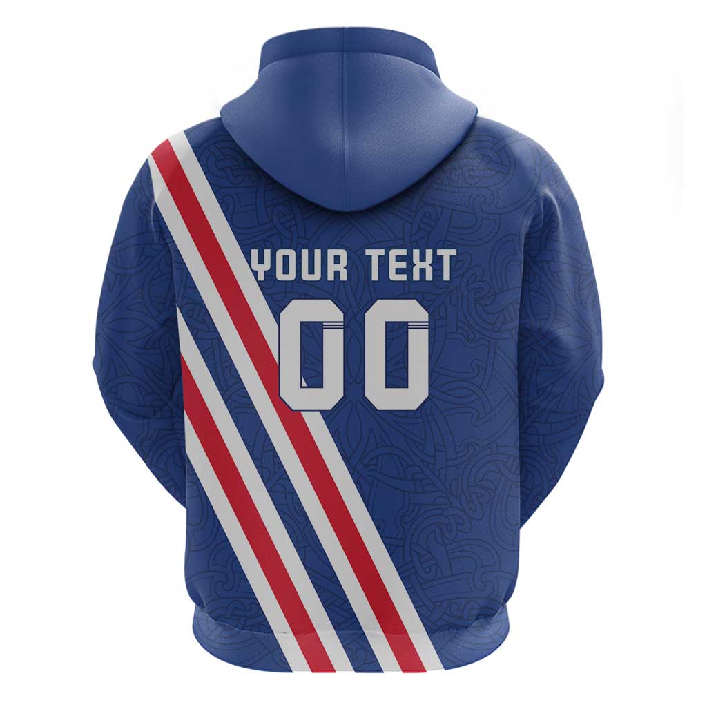 Custom Iceland Football Hoodie Strakarnir Okkar Celtic Pattern LT18