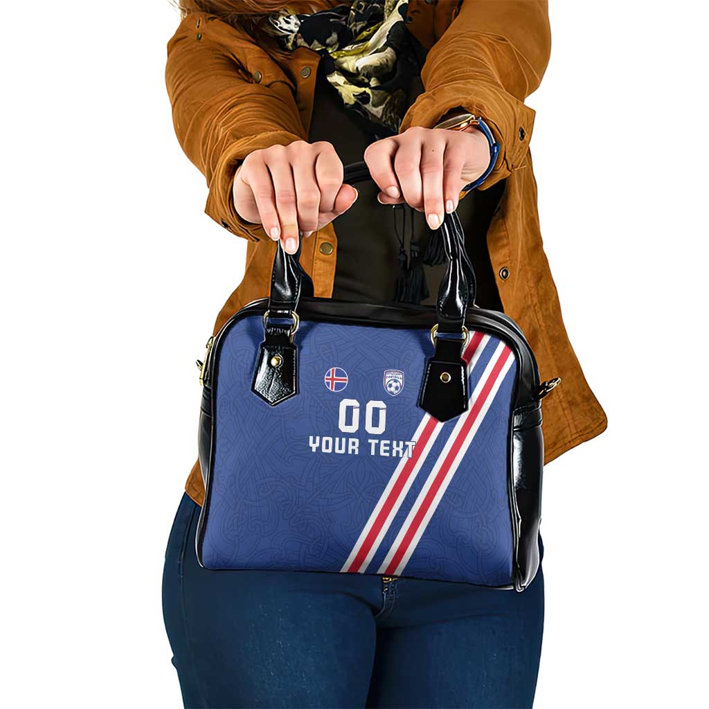 Custom Iceland Football Shoulder Handbag Strakarnir Okkar Celtic Pattern LT18