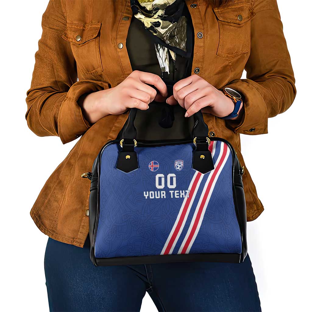 Custom Iceland Football Shoulder Handbag Strakarnir Okkar Celtic Pattern LT18