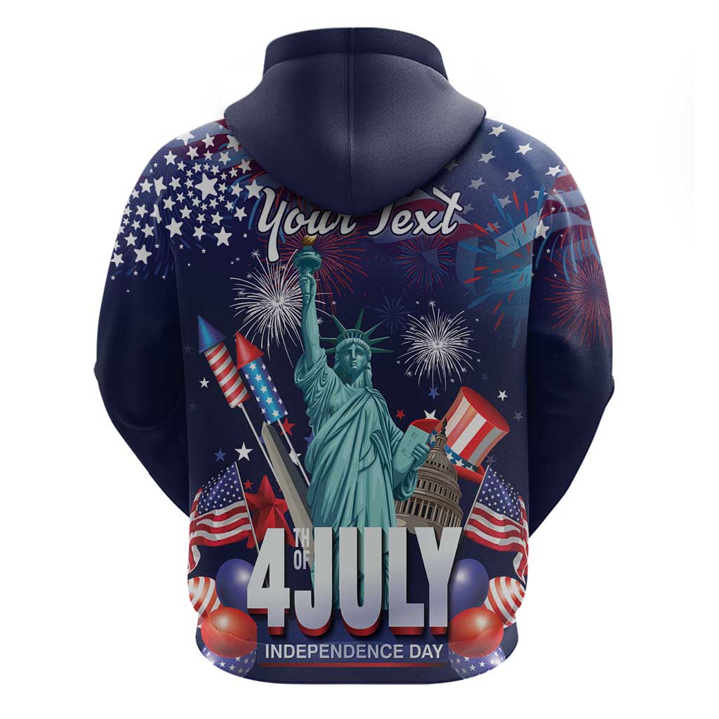 Personalized United States Independence Day Hoodie Statue of Liberty for 4th of July LT18