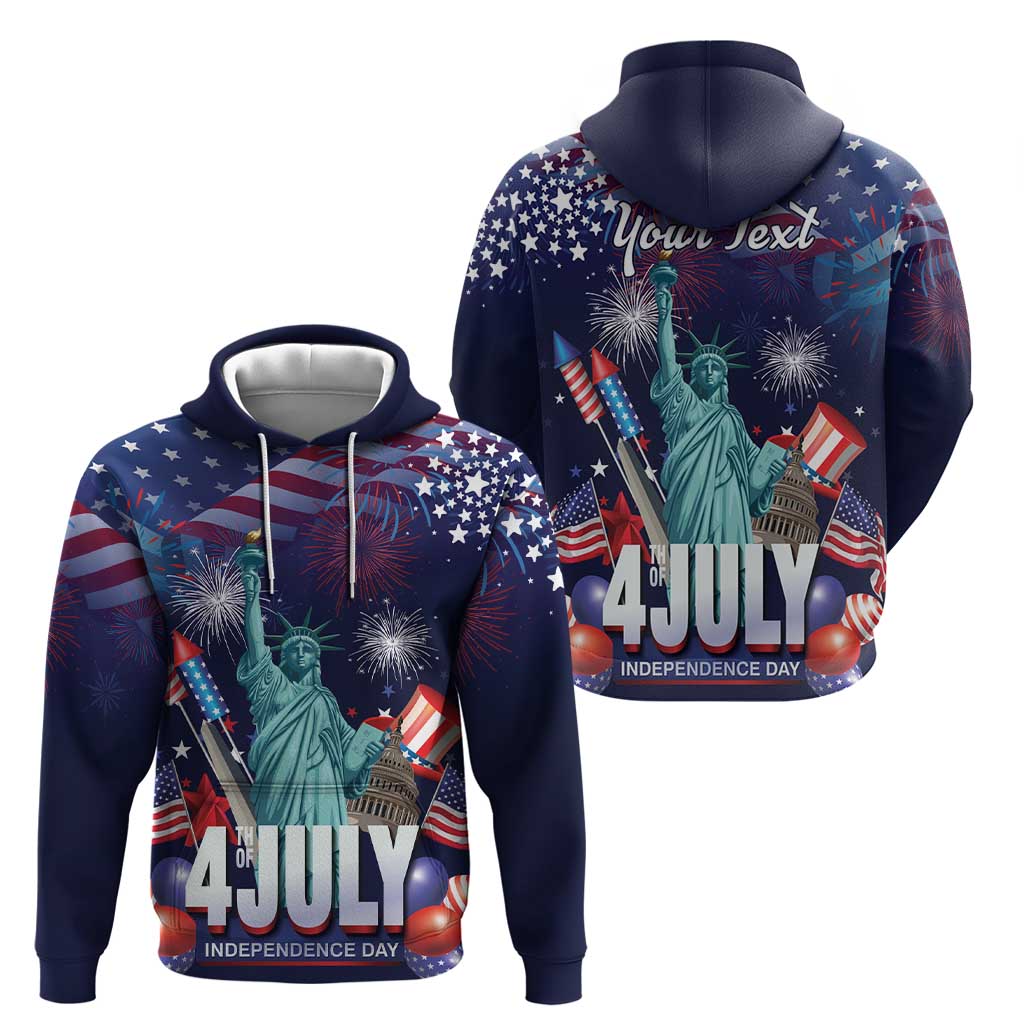 Personalized United States Independence Day Hoodie Statue of Liberty for 4th of July LT18