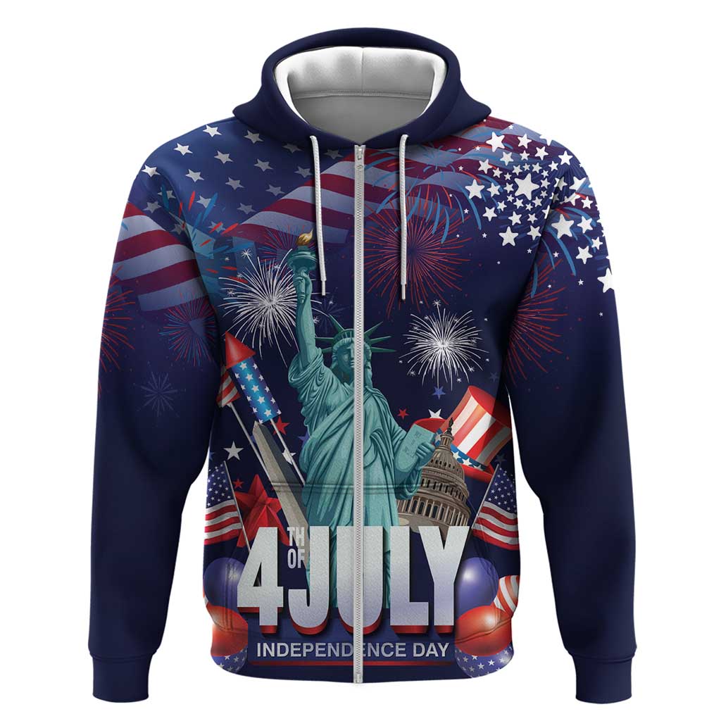 Personalized United States Independence Day Hoodie Statue of Liberty for 4th of July LT18
