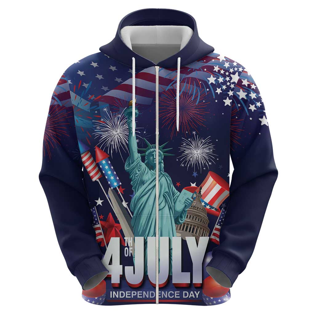Personalized United States Independence Day Hoodie Statue of Liberty for 4th of July LT18