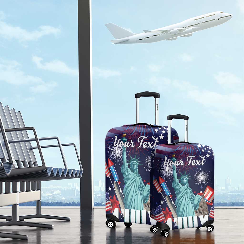 Personalized United States Independence Day Luggage Cover Statue of Liberty for 4th of July LT18