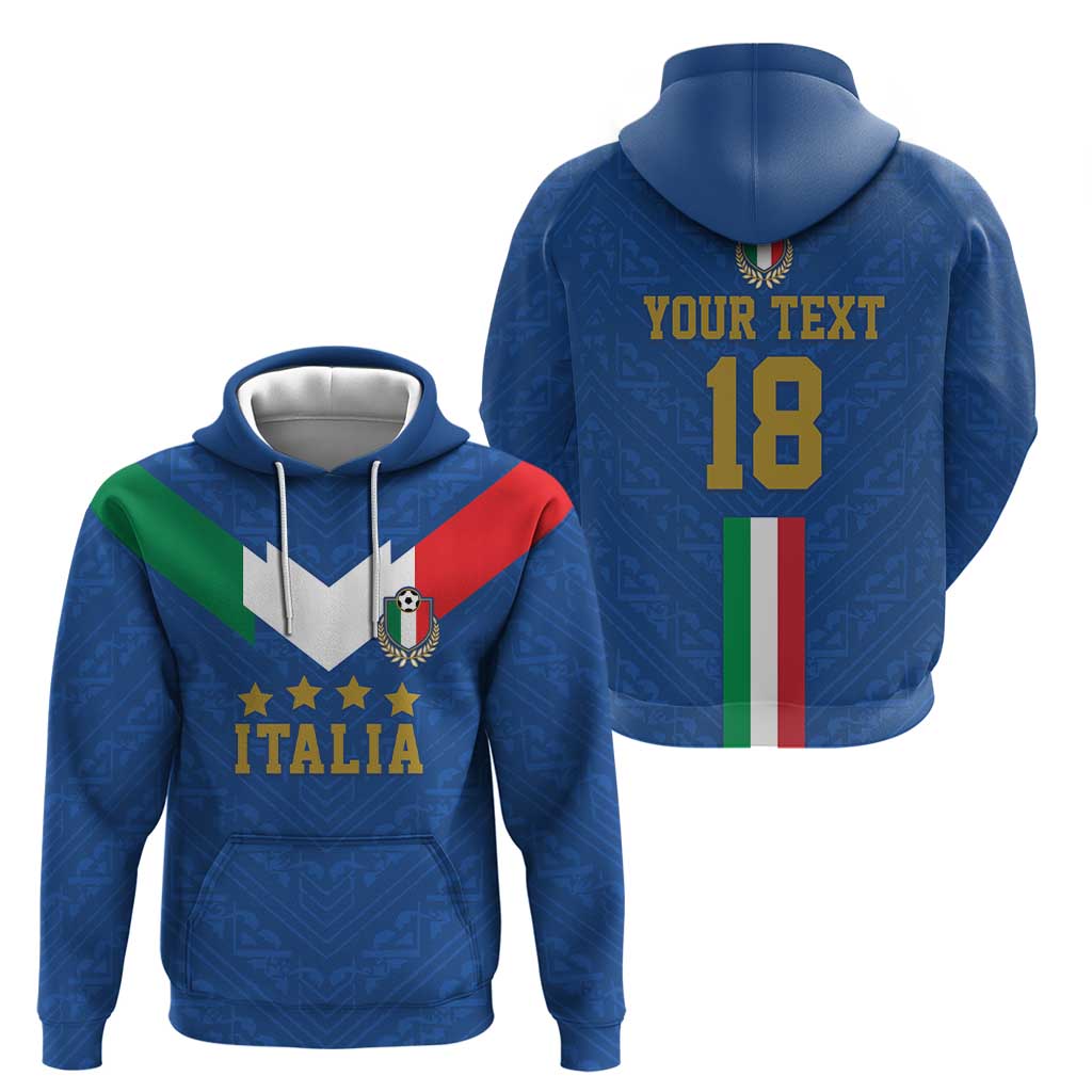 Custom Italy Football Hoodie Come On Gli Azzurri LT18
