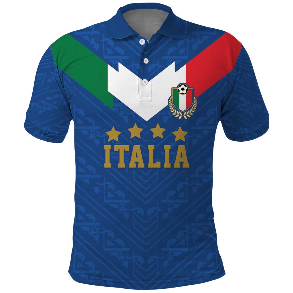 Custom Italy Football Polo Shirt Come On Gli Azzurri LT18