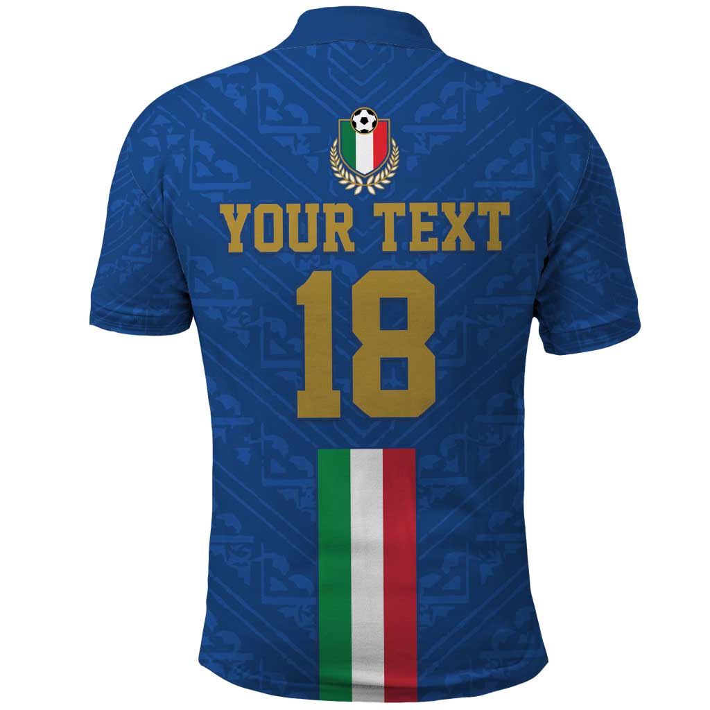 Custom Italy Football Polo Shirt Come On Gli Azzurri LT18