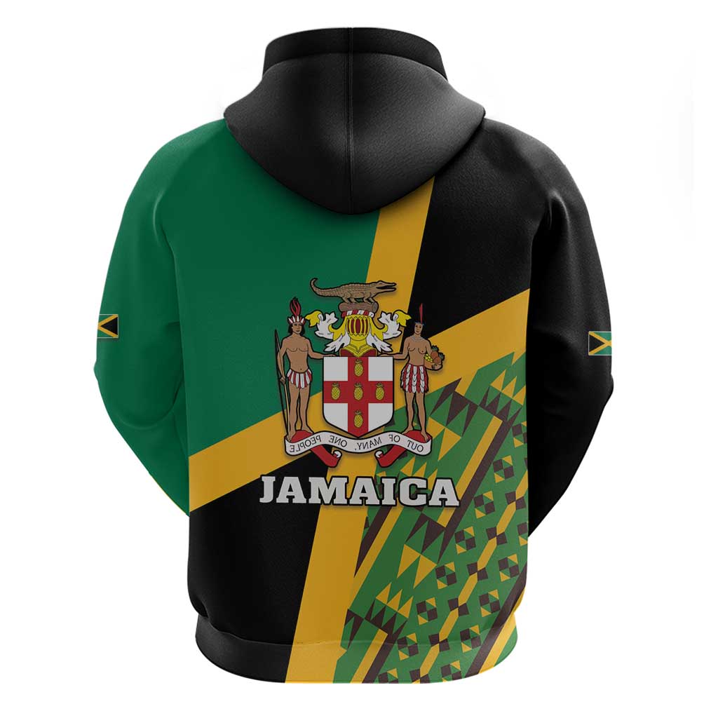 Jamaica Lion Rastafarian Hoodie With Kente Pattern LT18