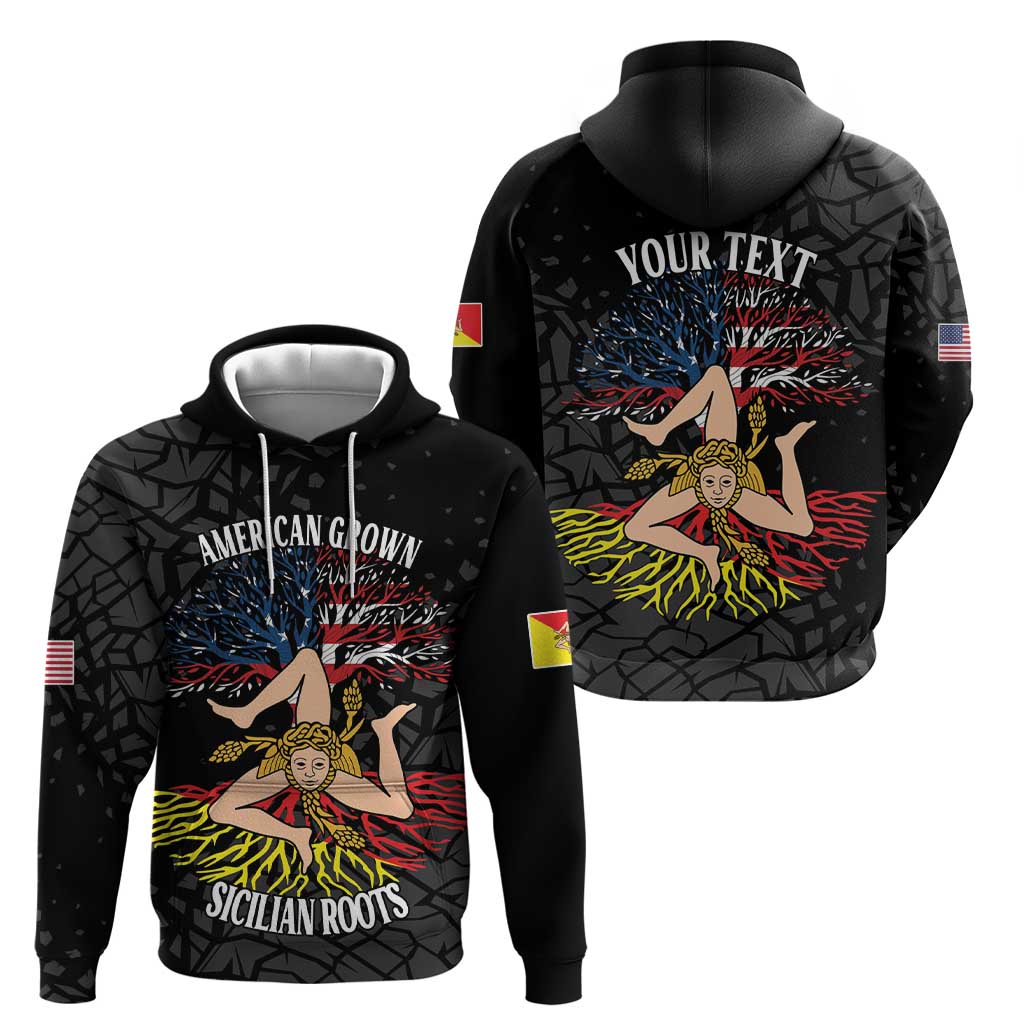 Personalized Sicilian Roots American Heritage Month Hoodie LT18