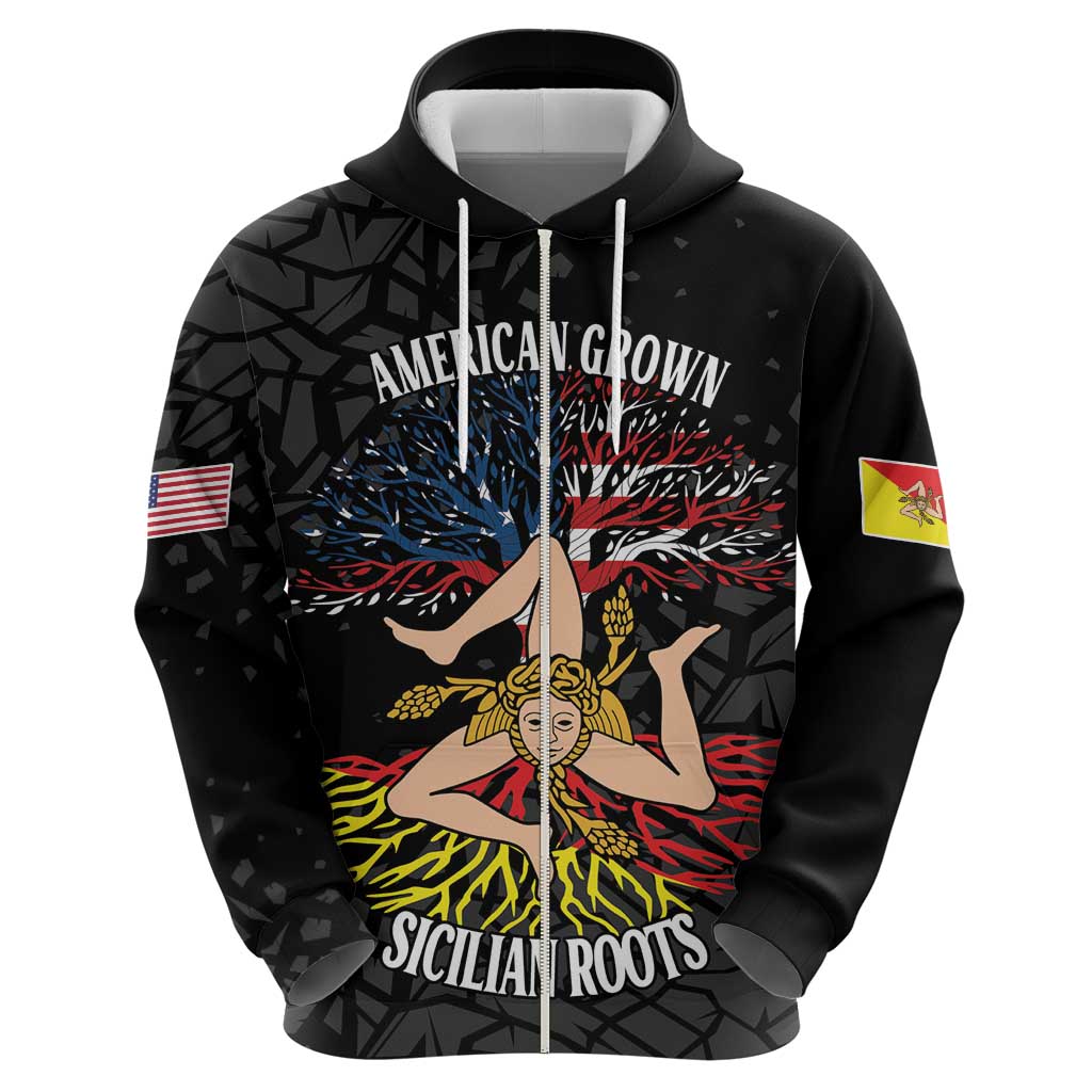 Personalized Sicilian Roots American Heritage Month Hoodie LT18