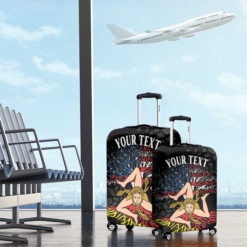 Personalized Sicilian Roots American Heritage Month Luggage Cover LT18