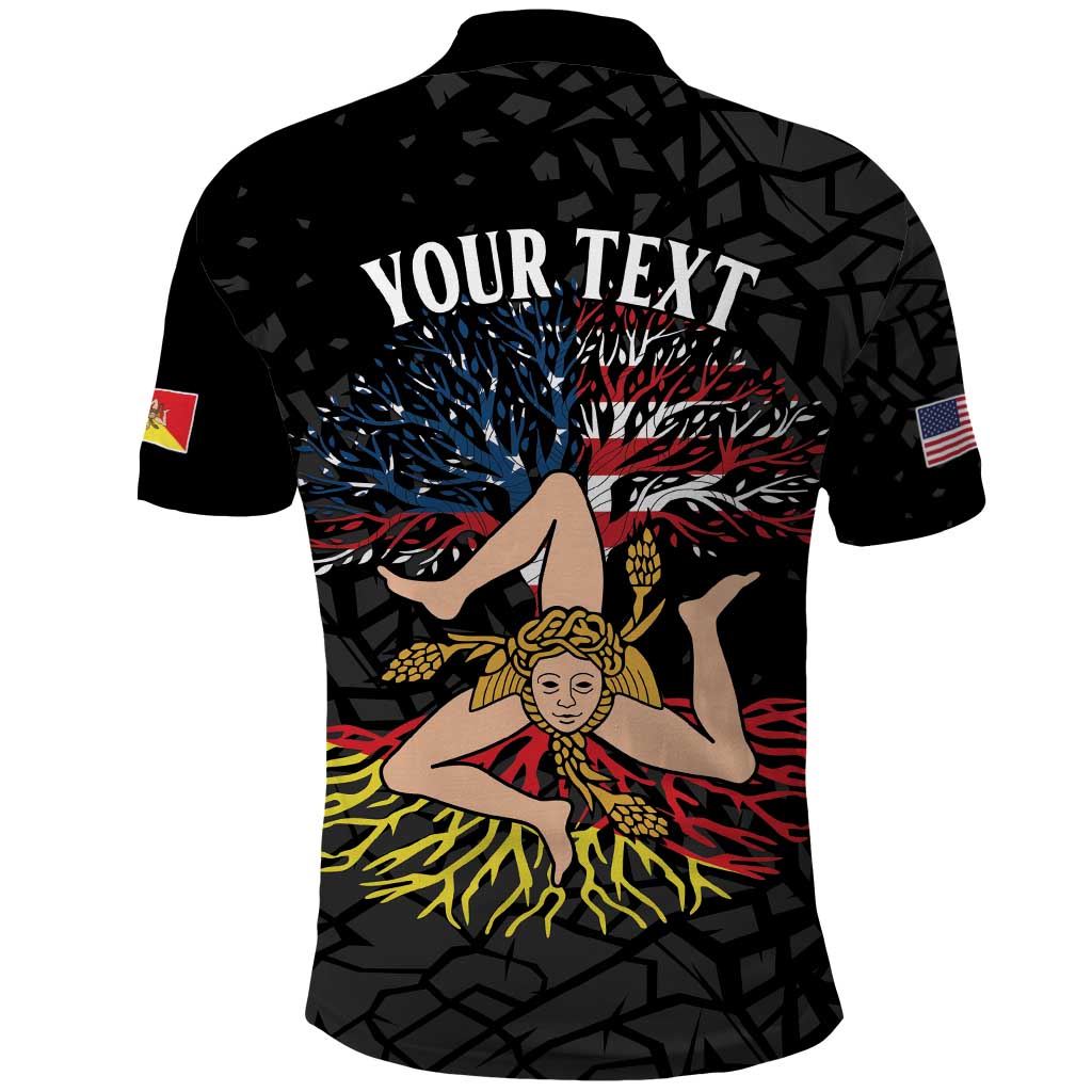 Personalized Sicilian Roots American Heritage Month Polo Shirt LT18