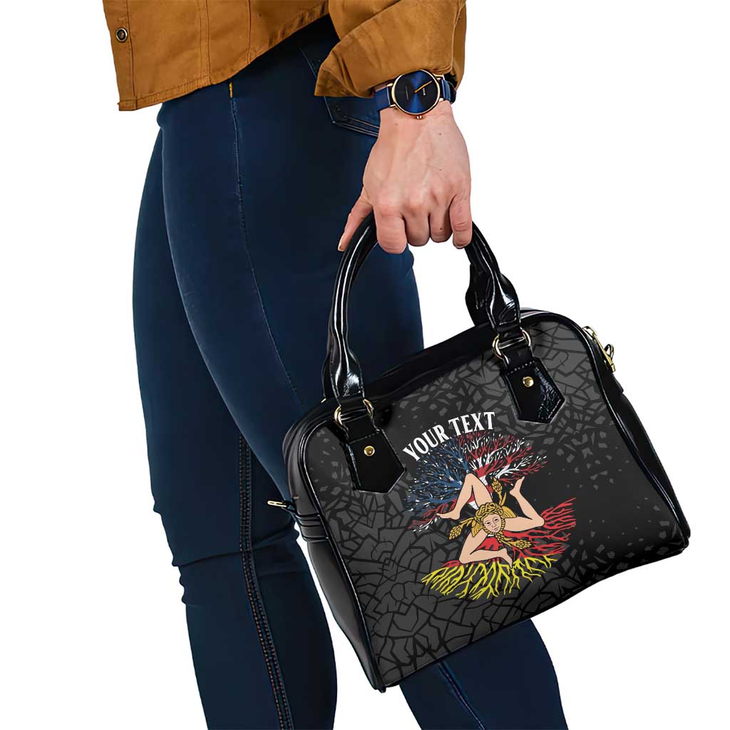 Personalized Sicilian Roots American Heritage Month Shoulder Handbag LT18