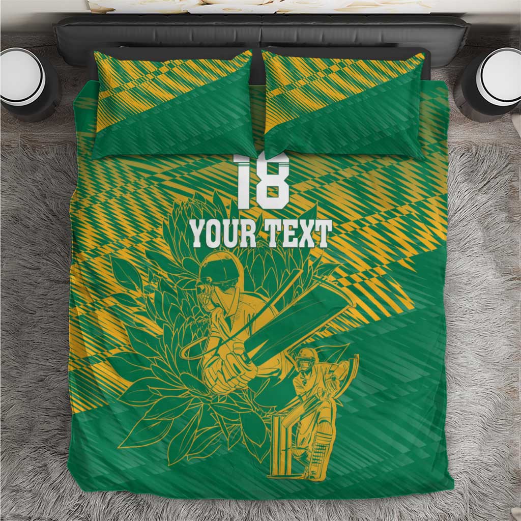Cricket South Africa Custom Bedding Set Green Version Proteas LT18