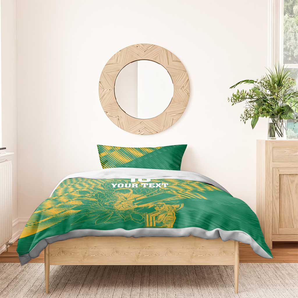 Cricket South Africa Custom Bedding Set Green Version Proteas LT18