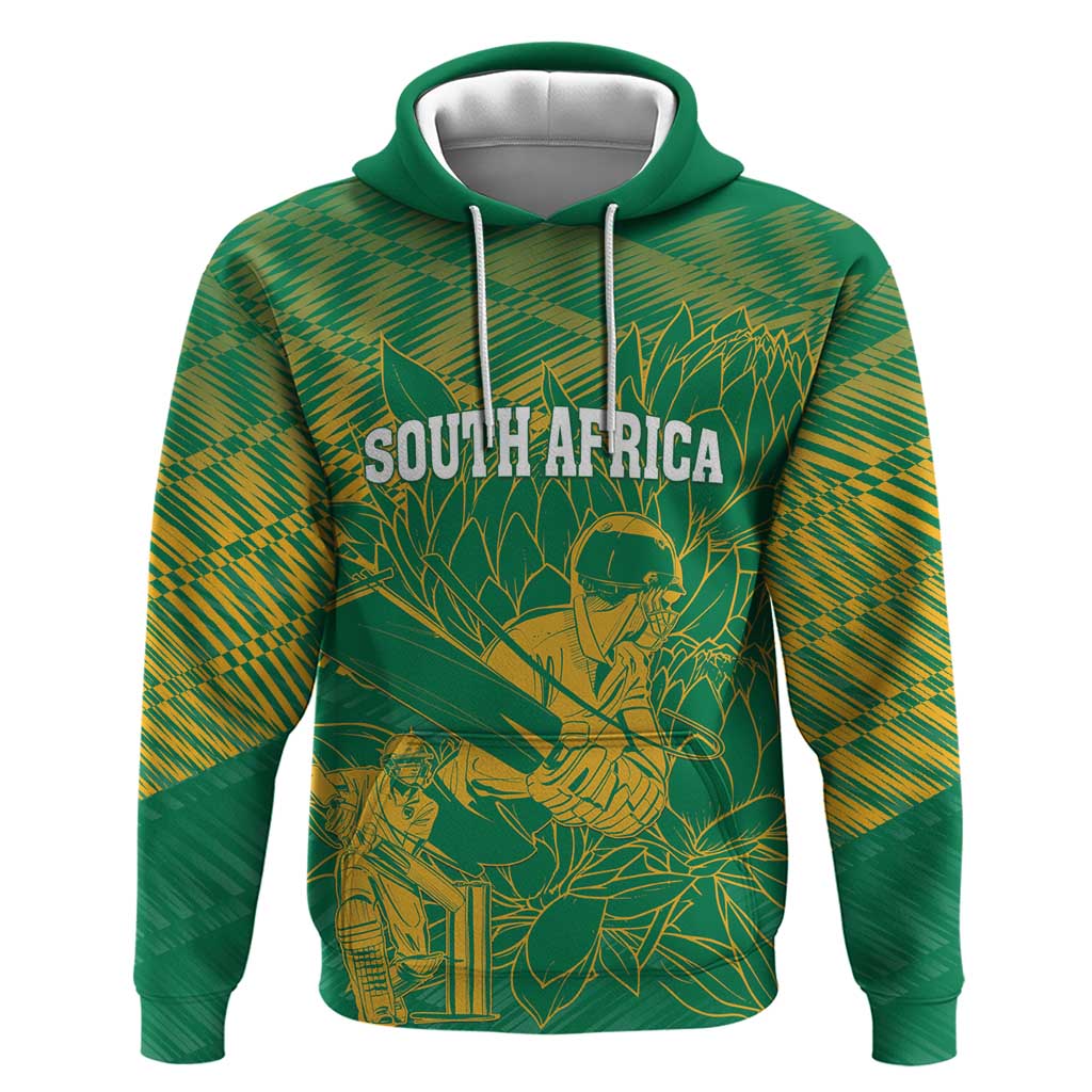 Custom Cricket South Africa Hoodie Proteas Go Champion Green Version LT18