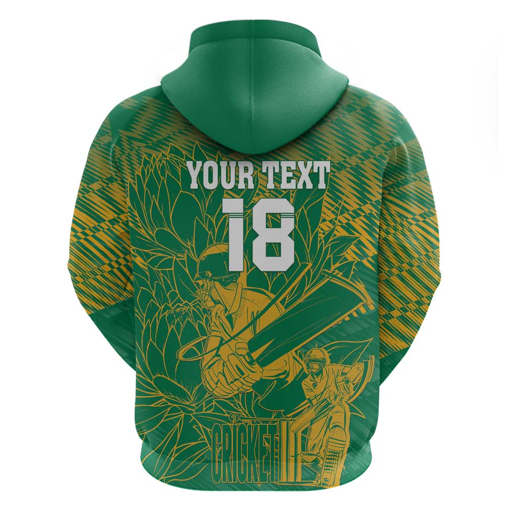 Custom Cricket South Africa Hoodie Proteas Go Champion Green Version LT18