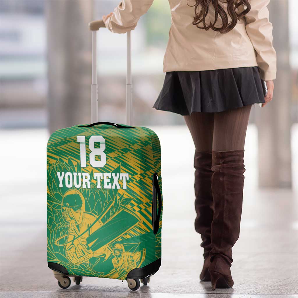 Custom Cricket South Africa Luggage Cover Proteas Go Champion Green Version LT18