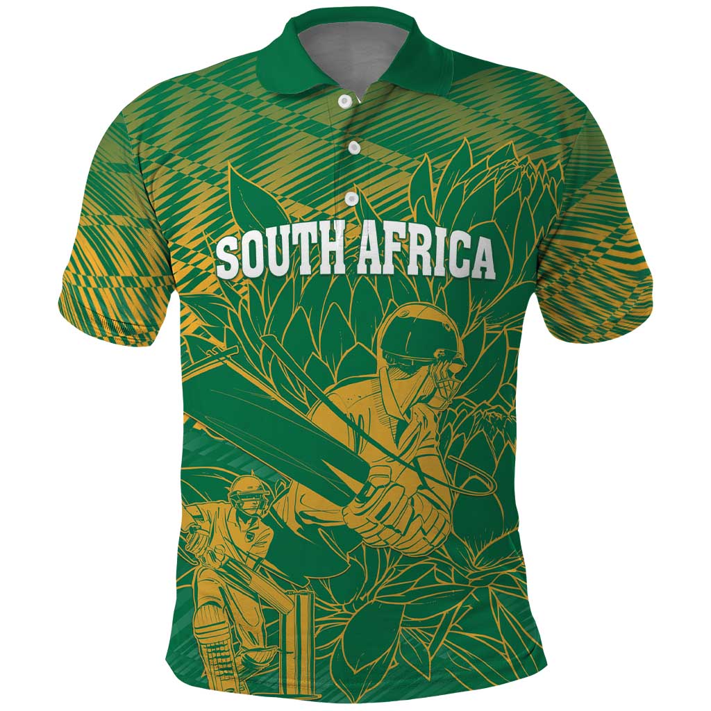 Custom Cricket South Africa Polo Shirt Proteas Go Champion Green Version LT18