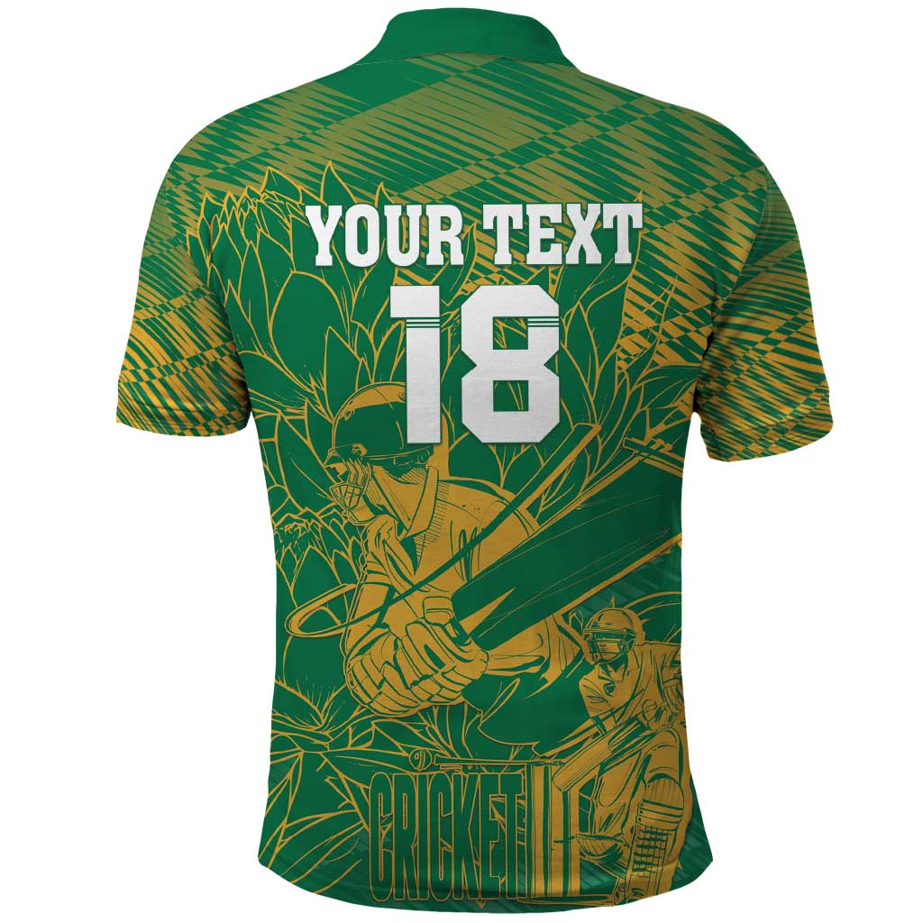 Custom Cricket South Africa Polo Shirt Proteas Go Champion Green Version LT18