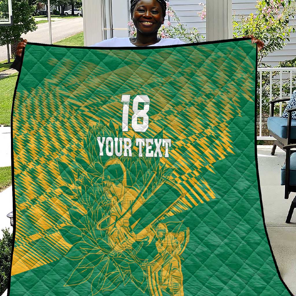 Cricket South Africa Custom Quilt Green Version Proteas LT18