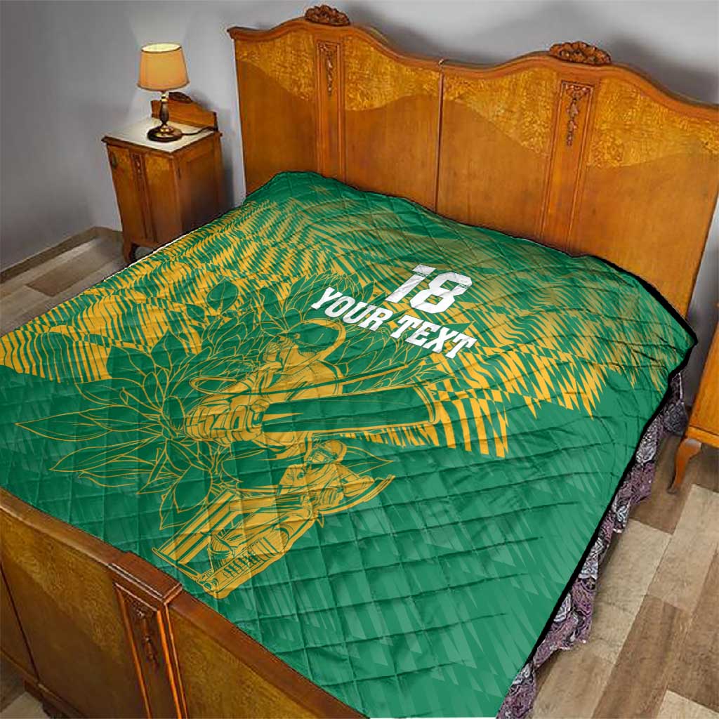 Cricket South Africa Custom Quilt Green Version Proteas LT18