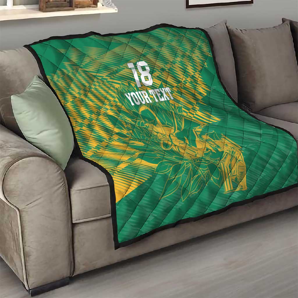 Cricket South Africa Custom Quilt Green Version Proteas LT18