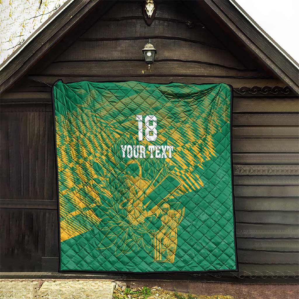 Cricket South Africa Custom Quilt Green Version Proteas LT18