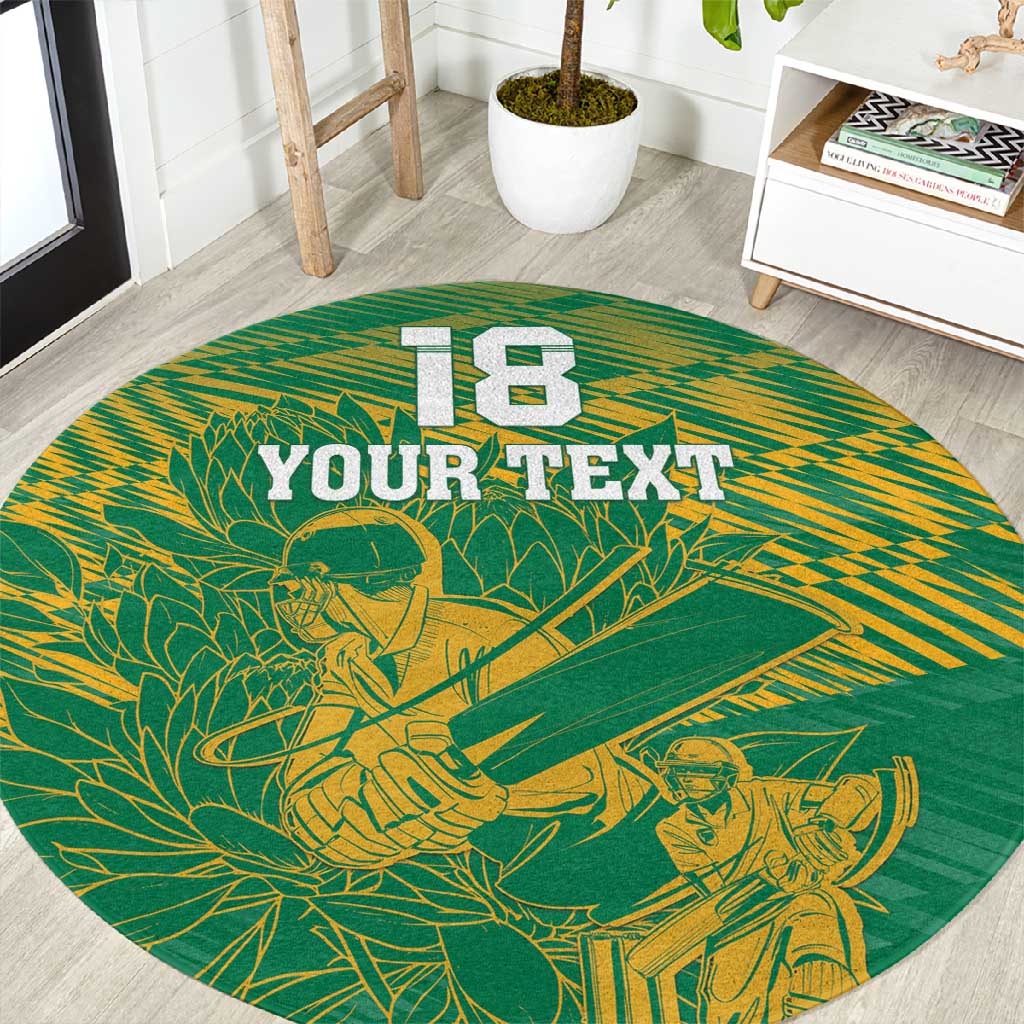 Cricket South Africa Custom Round Carpet Green Version Proteas LT18