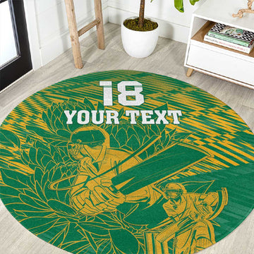 Cricket South Africa Custom Round Carpet Green Version Proteas LT18