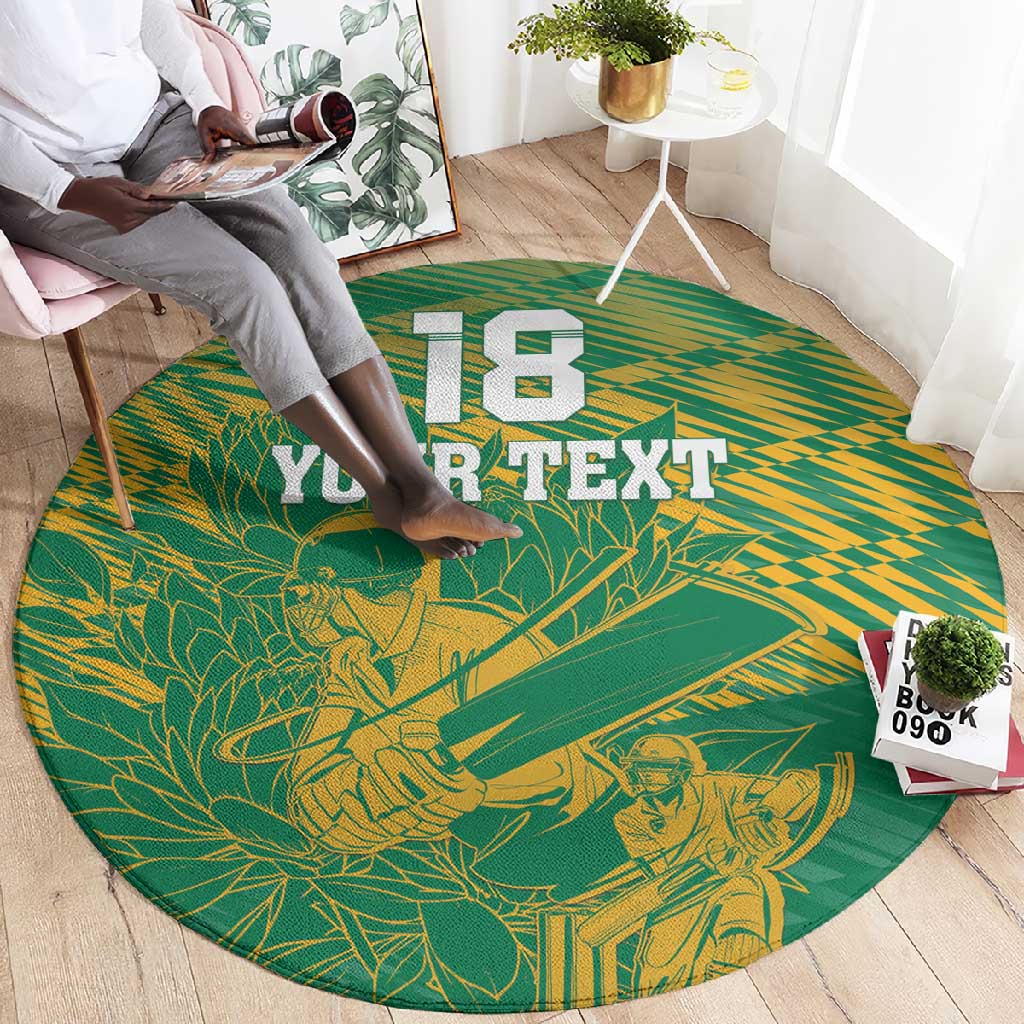Cricket South Africa Custom Round Carpet Green Version Proteas LT18