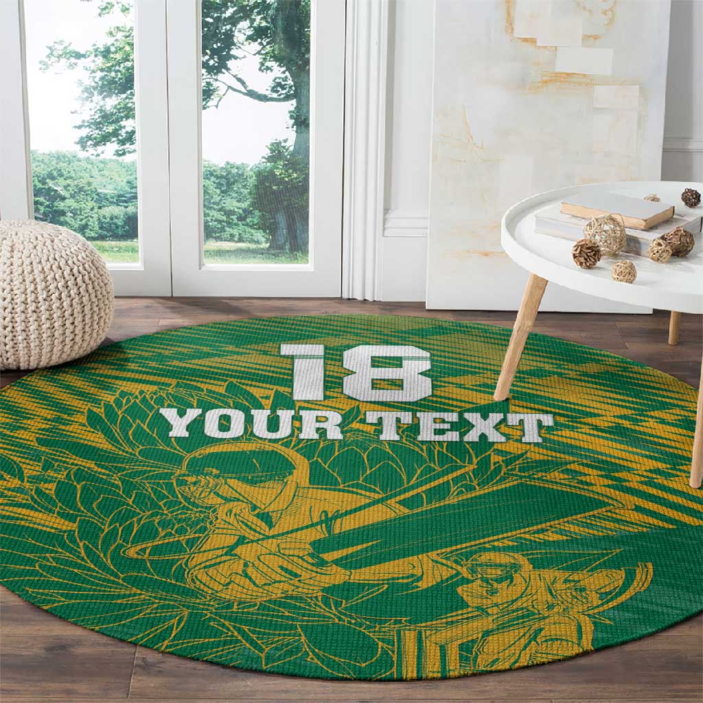 Cricket South Africa Custom Round Carpet Green Version Proteas LT18