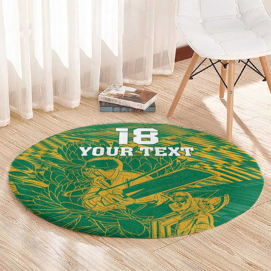 Cricket South Africa Custom Round Carpet Green Version Proteas LT18