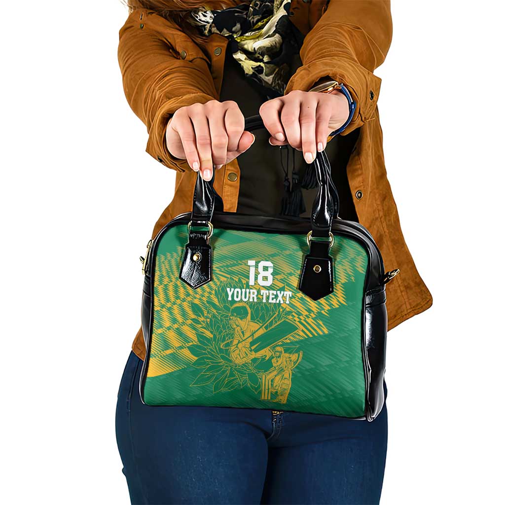 Custom Cricket South Africa Shoulder Handbag Proteas Go Champion Green Version LT18
