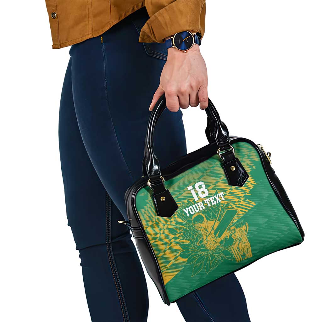 Custom Cricket South Africa Shoulder Handbag Proteas Go Champion Green Version LT18
