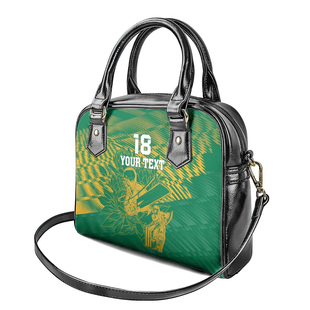 Custom Cricket South Africa Shoulder Handbag Proteas Go Champion Green Version LT18