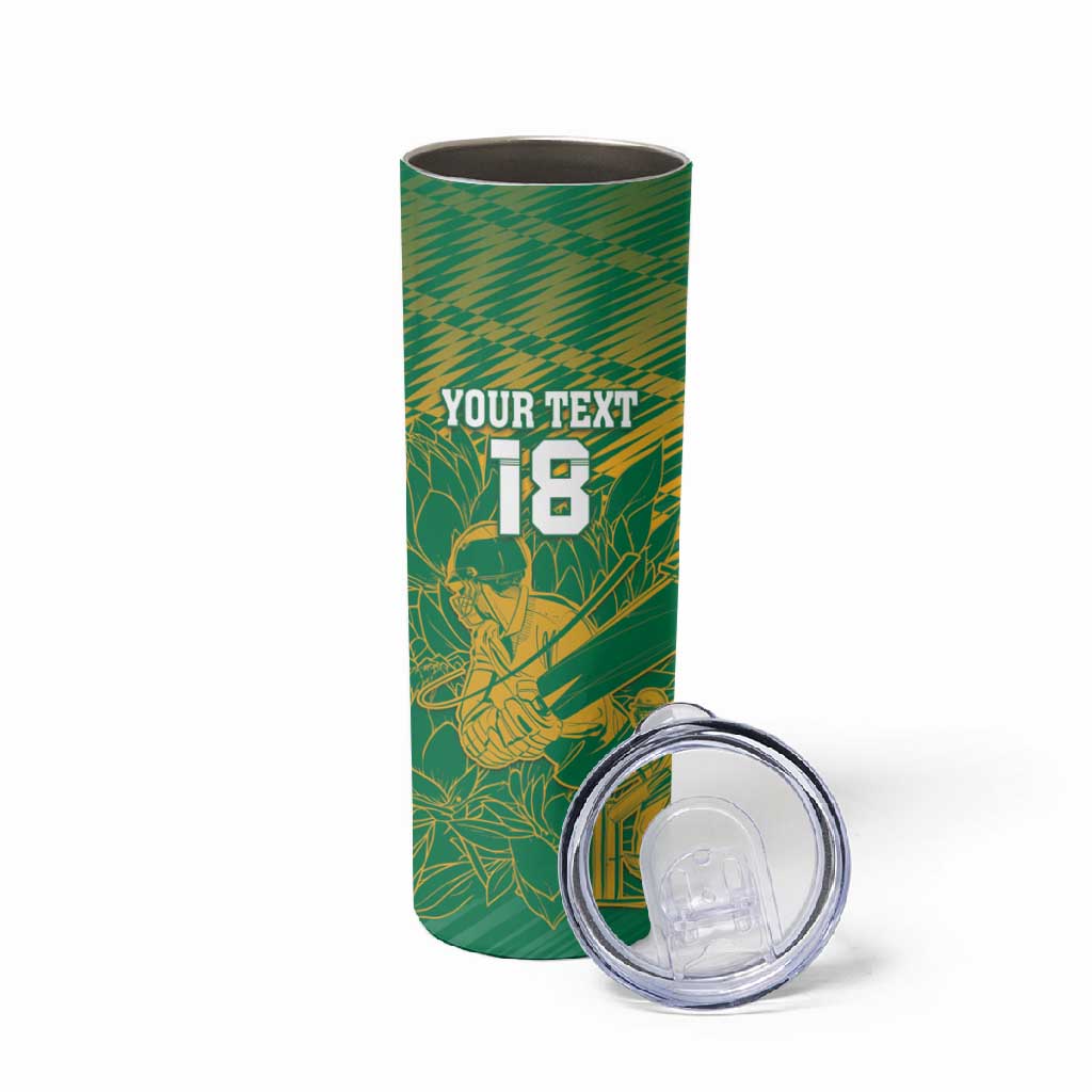 Cricket South Africa Custom Skinny Tumbler Green Version Proteas LT18